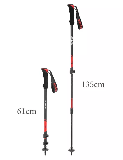 Kije trekkingowe RAPEKS TREK LIGHT (czerwone)